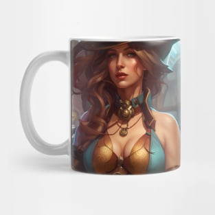 Beautiful Steampunk Lady Mug